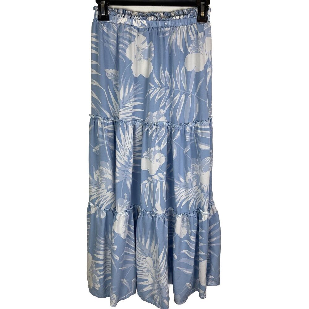 Spiaggia Tiered Maxi Skirt XS Never Worn Fairycore Boho Whimsical Flowy Lounge